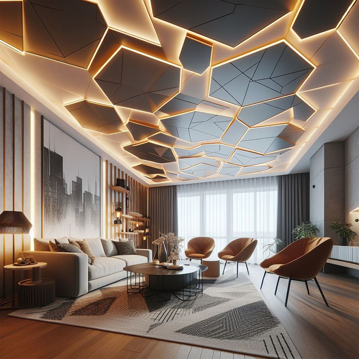 Hexagonal Ceiling Design